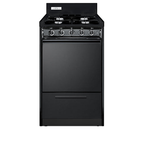 Summit 20" Wide Gas Range, Open Burners (TNM1107C)