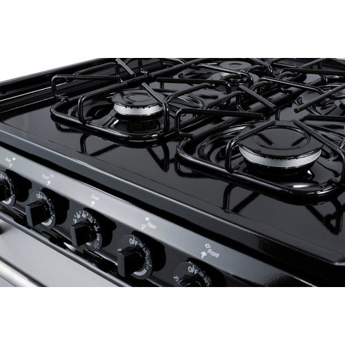 Summit 24" Wide Gas Range, Sealed Burners (TTM6307BKSW) view 6