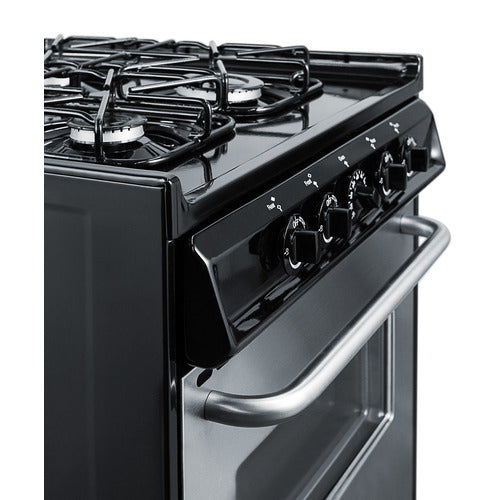 Summit 24" Wide Gas Range, Sealed Burners (TTM6307BKSW) view 4