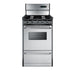 Summit 20" Wide Gas Range, Open Burners (TNM1307BKW)