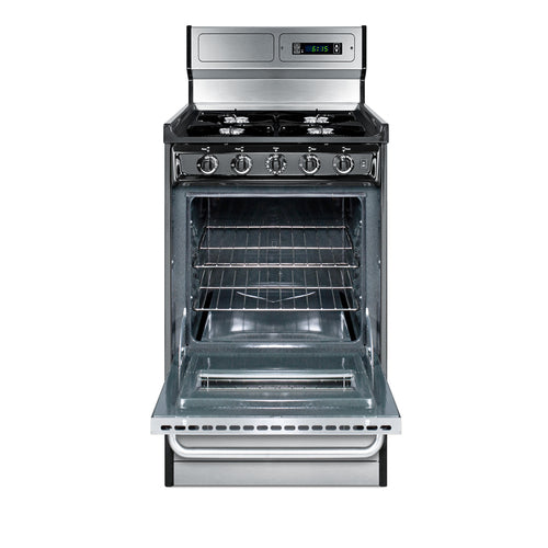 Summit 20" Wide Gas Range, Open Burners (TNM1307BKW) view 3