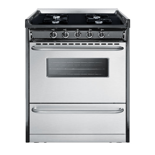 Summit 30" Wide Gas Range, Open Burners (TNM2107BRW) view 2