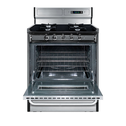 Summit 30" Wide Gas Range, Open Burners (TNM2307BKW) view 3