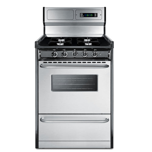 Summit 24" Wide Gas Range, Open Burners (TNM6307BKW) view 2