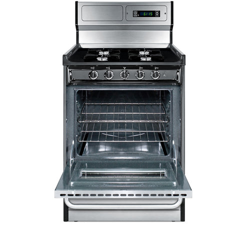Summit 24" Wide Gas Range, Open Burners (TNM6307BKW) view 3