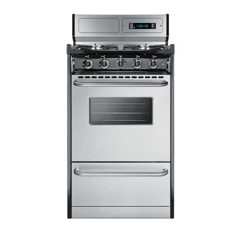 Summit 20" Wide Gas Range, Sealed Burners (TTM1307BKSW) view 2