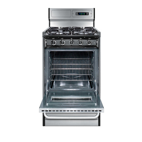 Summit 20" Wide Gas Range, Sealed Burners (TTM1307BKSW) view 3