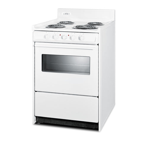 Summit 24" Wide Electric Coil Top Range (WEM610W) view 2