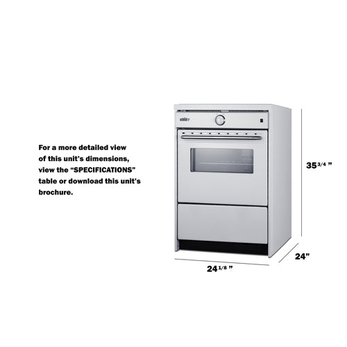 Summit 24" Wide Induction Range (WEM665W) view 6