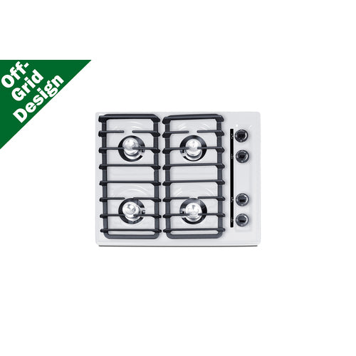 Summit 24" Wide 4-Burner Propane Gas Cooktop, Battery Start (WLL03IP)