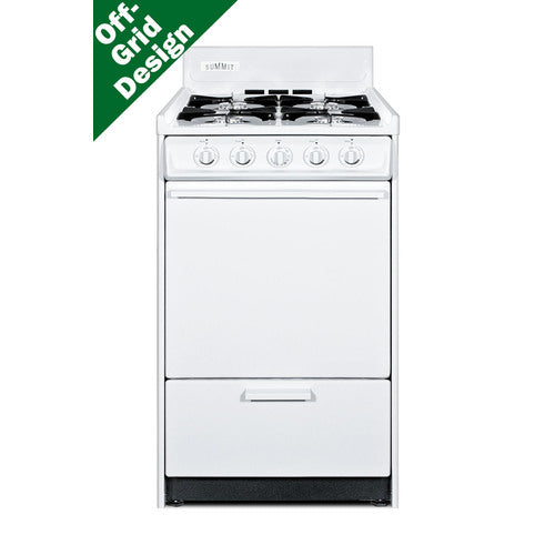 Summit 20" Wide Propane Gas Range, Battery Start (WLM110P)