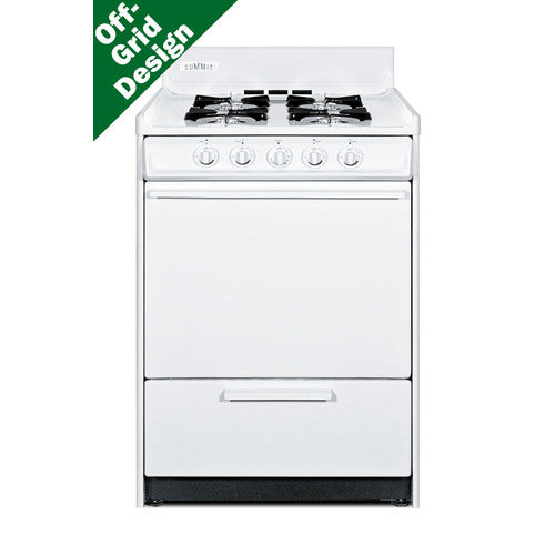 Summit 24" Wide Propane Gas Range, Battery Start (WLM610P)