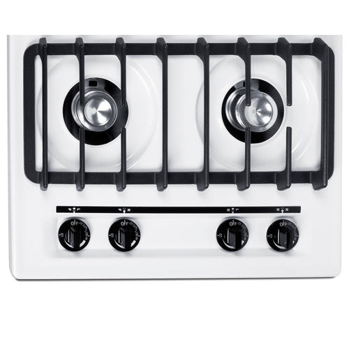 Summit 24" Wide 4-Burner Gas Cooktop, Battery Start Ignition (WNL03IP) view 4