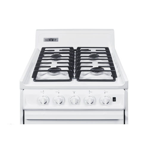 Summit 20" Wide Gas Range, Sealed Burners (WTM1107ISW) view 4