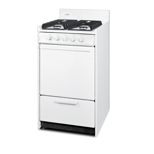 Summit 20" Wide Gas Range, Sealed Burners (WTM1107IS) view 2