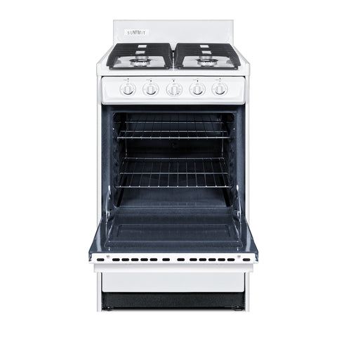 Summit 20" Wide Gas Range, Sealed Burners (WTM1107IS) view 3