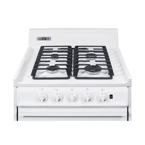 Summit 24" Wide Gas Range, Sealed Burners (WTM6107ISW) view 4