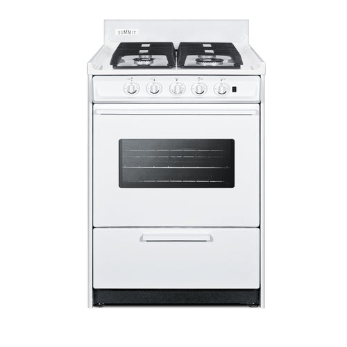 Summit 24" Wide Gas Range, Sealed Burners (WTM6107ISW)
