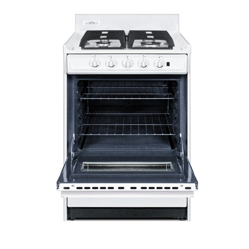 Summit 24" Wide Gas Range, Sealed Burners (WTM6107ISW) view 2