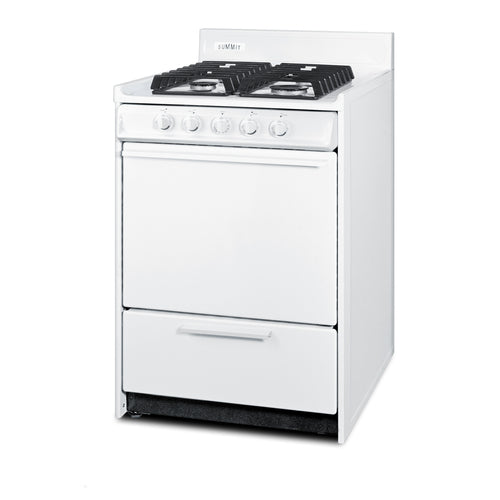 Summit 24" Wide Gas Range, Sealed Burners (WTM6107IS) view 2