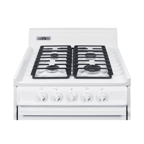 Summit 24" Wide Gas Range, Sealed Burners (WTM6107IS) view 5