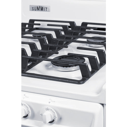 Summit 24" Wide Gas Range, Sealed Burners (WTM6107IS) view 4