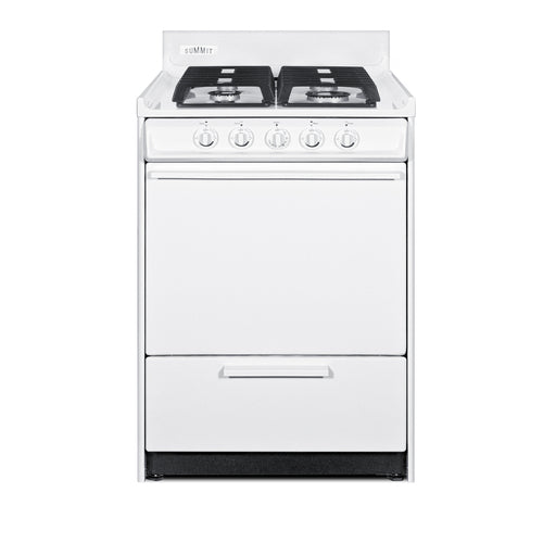 Summit 24" Wide Gas Range, Sealed Burners (WTM6107IS)
