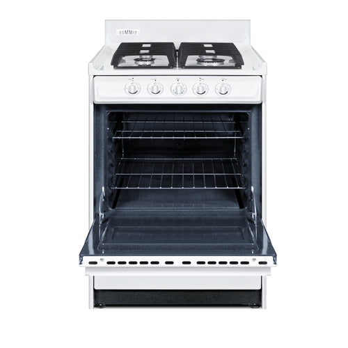 Summit 24" Wide Gas Range, Sealed Burners (WTM6107IS) view 3