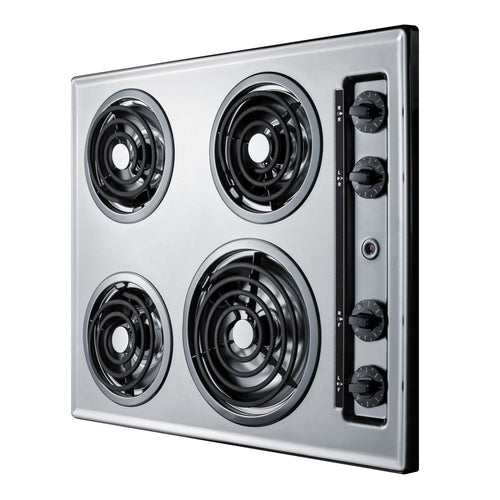 Summit 24" Wide 230V 4-Burner Coil Cooktop (ZEL03) view 3