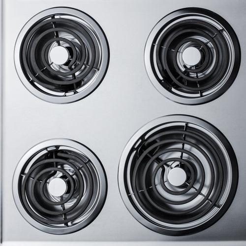 Summit 24" Wide 230V 4-Burner Coil Cooktop (ZEL03) view 2