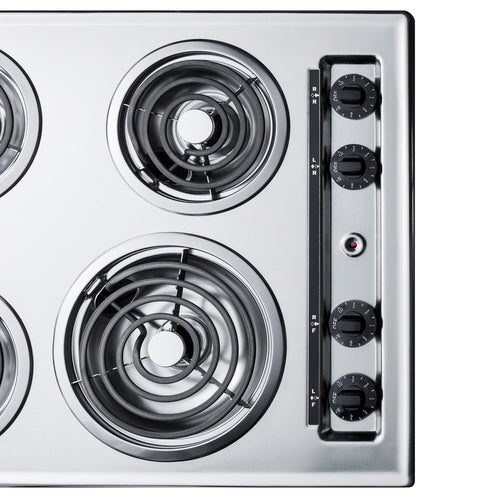 Summit 24" Wide 230V 4-Burner Coil Cooktop (ZEL03) view 4