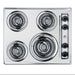Summit 24" Wide 230V 4-Burner Coil Cooktop (ZEL03)
