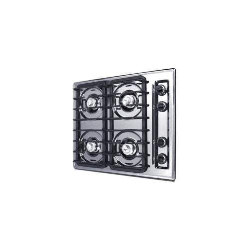 Summit 24" Wide 4-Burner Gas Cooktop, Battery Start Ignition (ZNL03IP) view 2