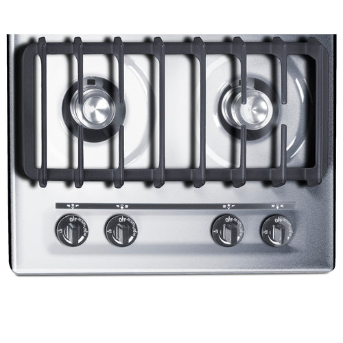 Summit 24" Wide 4-Burner Gas Cooktop, Battery Start Ignition (ZNL03IP) view 4