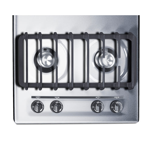 Summit 30" Wide 4-Burner Gas Cooktop, Battery Start Ignition (ZNL05IP) view 4
