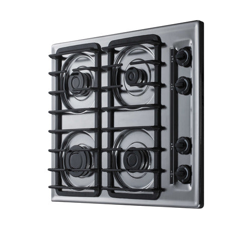 Summit 24" Wide 4-Burner Gas Cooktop (ZTL033S) view 2