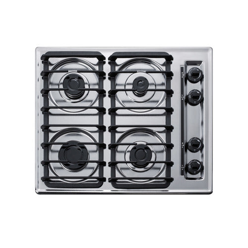 Summit 24" Wide 4-Burner Gas Cooktop (ZTL033S)