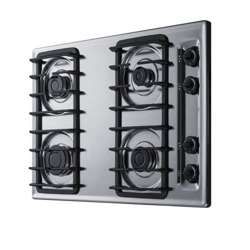 Summit 30" Wide 4-Burner Gas Cooktop (ZTL053S) view 2