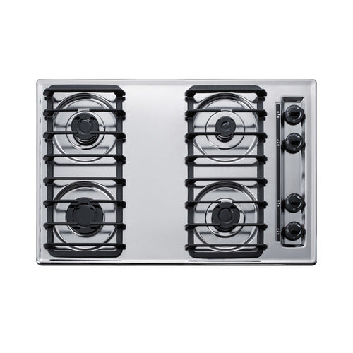 Summit 30" Wide 4-Burner Gas Cooktop (ZTL053S)