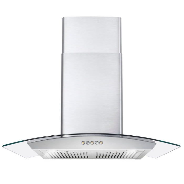 Cosmo 4-Piece Appliance Package - 30-Inch Dual Fuel Range, Wall Mount Range Hood, Dishwasher and Refrigerator in Stainless Steel (COS-4PKG-036) Cosmo
