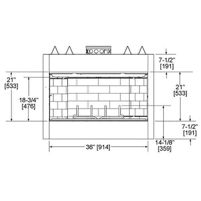 Majestic 36" Radiant Wood Burning Fireplace - BE36 Majestic