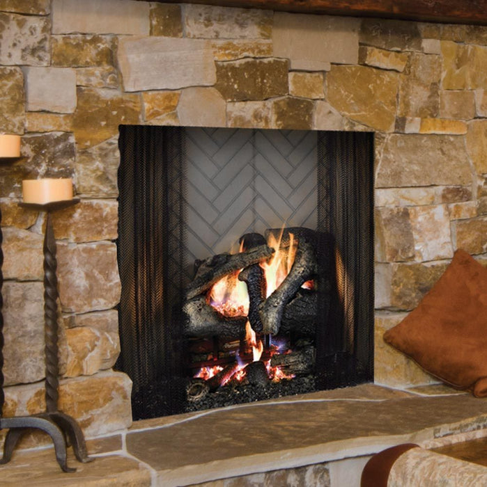 Majestic 36" Radiant Wood Burning Fireplace with Natural Gray Hearth Refractory - ASH36 Majestic