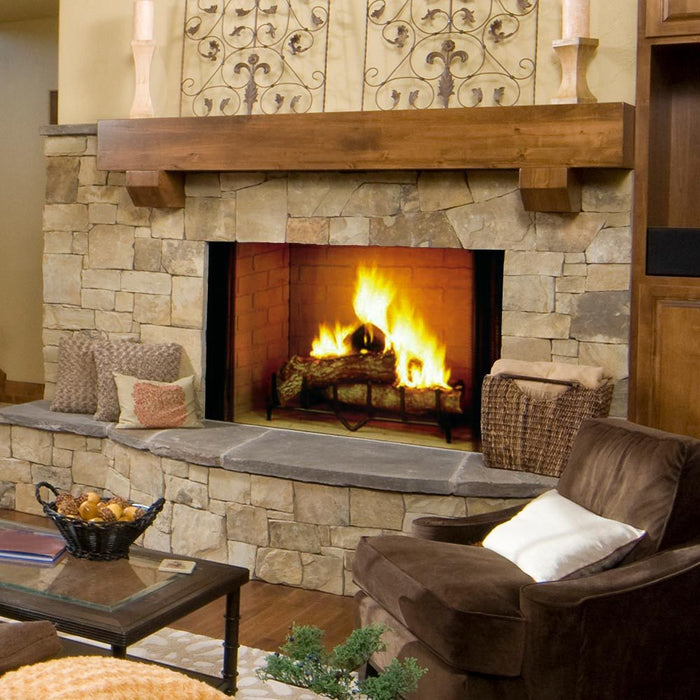 Majestic 42" Biltmore Radiant Wood Burning Fireplace W/Herringbone Brick Pattern - SB80 Majestic