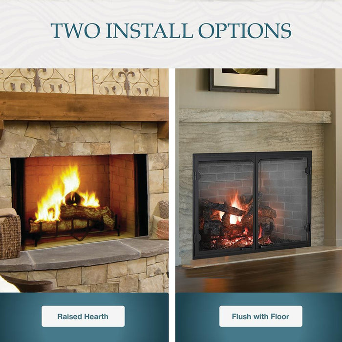 Majestic 42" Biltmore Radiant Wood Burning Fireplace W/Herringbone Brick Pattern - SB80 Majestic