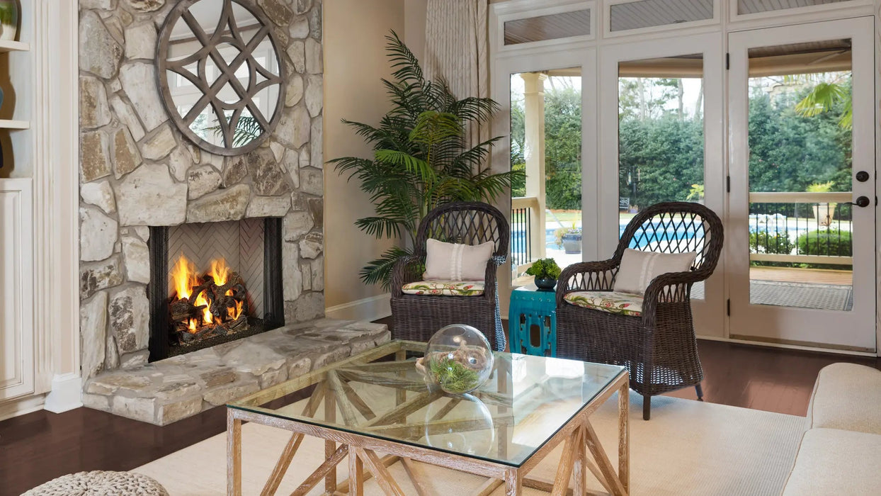 Majestic 50" Radiant Wood Burning Fireplace with Natural Gray Hearth Refractory - ASH50 Majestic
