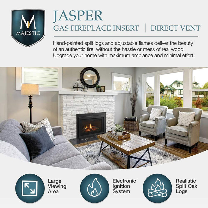 Majestic Jasper Medium 30" Direct Vent Gas Insert With IPI Ignition System Majestic