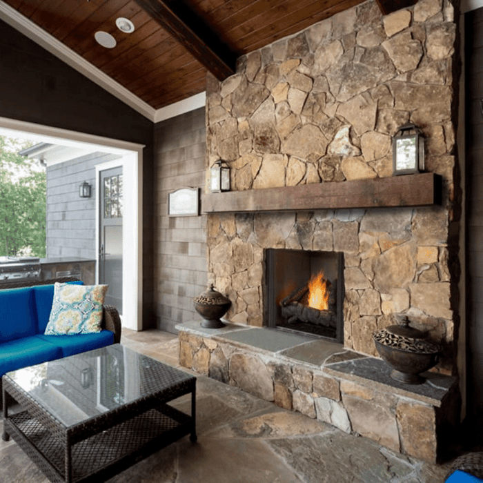 Majestic Courtyard Vent-Free Outdoor Natural Gas Fireplace Majestic