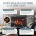 Majestic 30" Ruby Medium Direct Vent Gas Fireplace Insert With Intellifire Touch System - RUBY30 Majestic