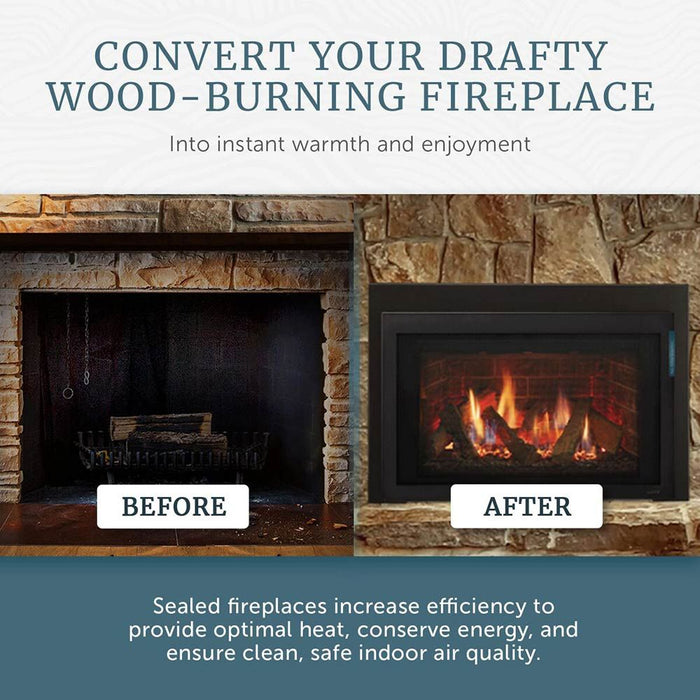 Majestic 30" Ruby Medium Direct Vent Gas Fireplace Insert With Intellifire Touch System - RUBY30 Majestic
