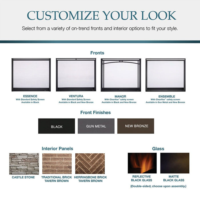 Majestic Meridian 36" Top/Rear Direct Vent Fireplace With IntelliFire Touch ignition - MER36 Majestic